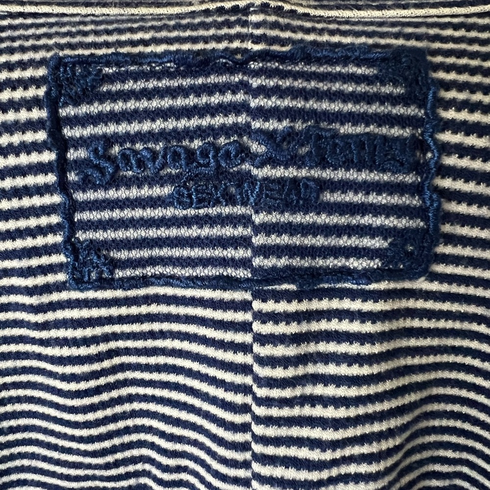 Savage X Fenty Blue Striped Pajama Set - Picture 9 of 10